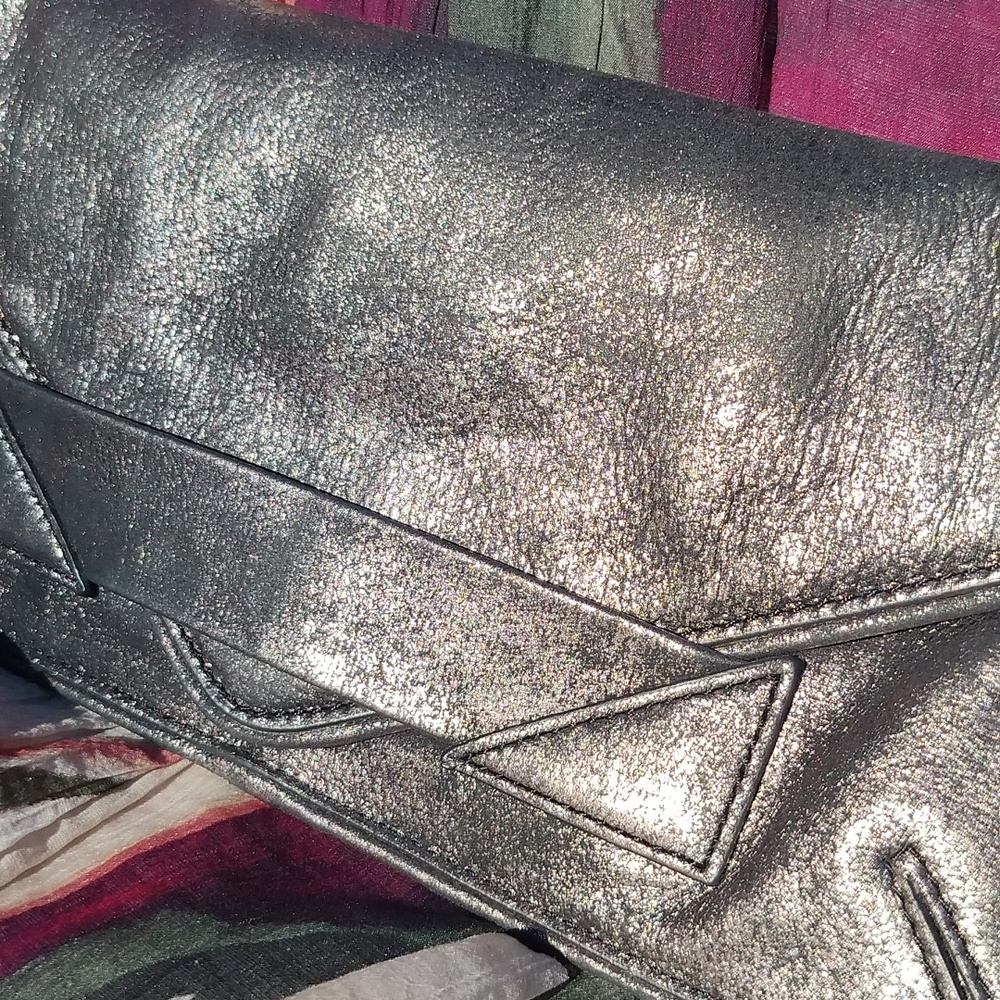 Botkier Platinum Leather Clutch - Picture 4 of 9
